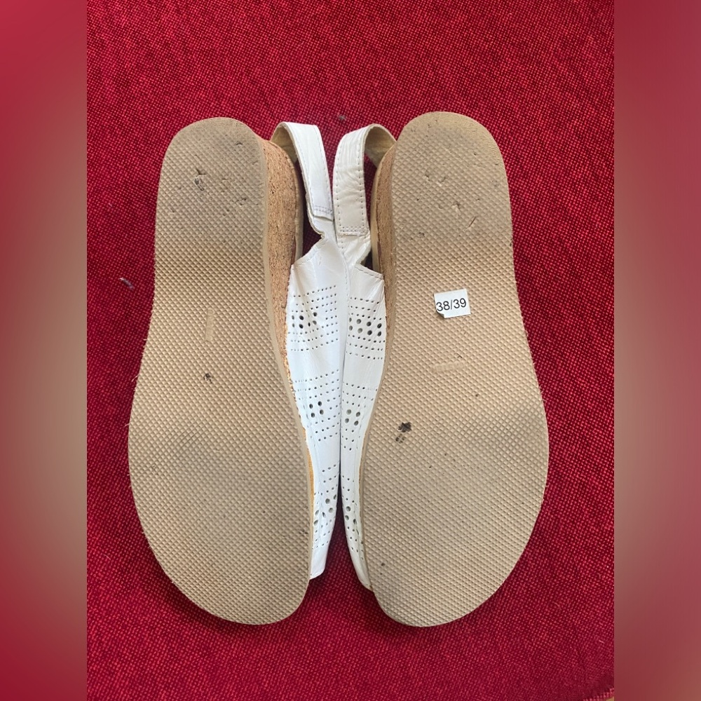 Worishofer Women's Wedge Sandals 562 White Size 39EU 9US - Picture 2 of 5